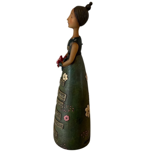 Kelly Rae Roberts for Demdaco Soul Sister Green Floral Collectable Figurine - Picture 3 of 8